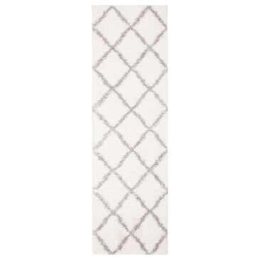 Safavieh Parma Shag PMA521A 2"3" x 8" Cream and Grey Runner, , large