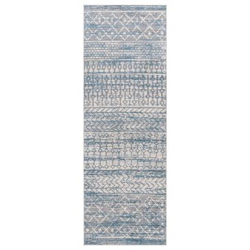 Surya Carpet, Inc. Lavadora 2"7" x 7"3" Blue, Gray and Light Gray Runner, , large