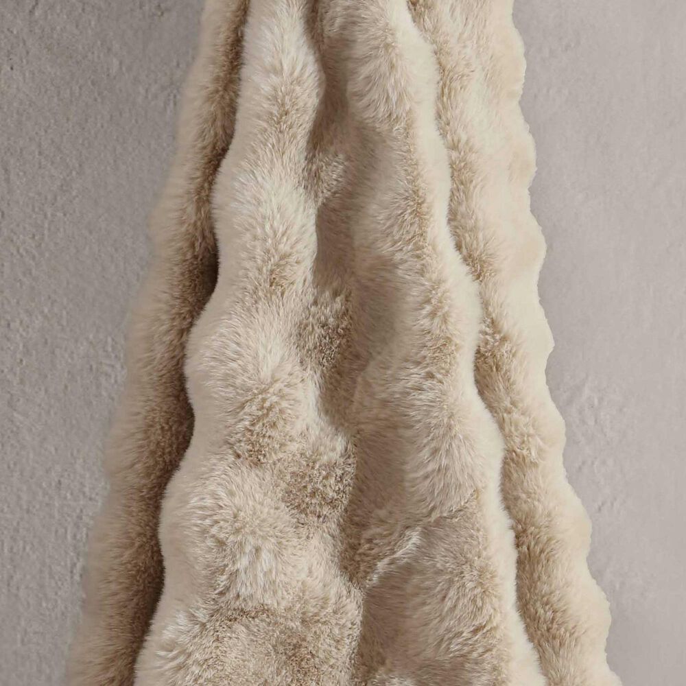 Hallmart Collectibles Bubble 50&quot; x 60&quot; Throw in Tan, , large