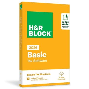 H&R Block Basic 2026 Tax Software for PC and MAC, , large