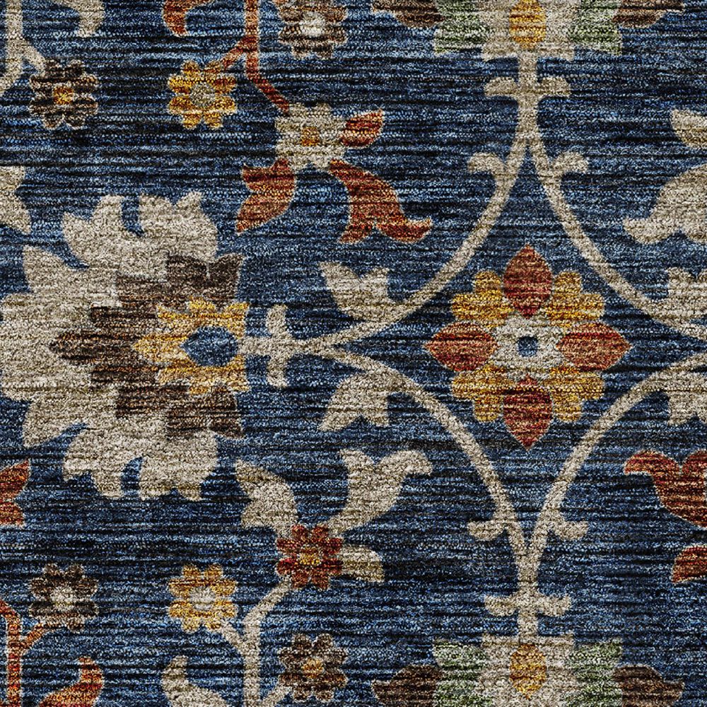 Dalyn Rug Company Silk Road Navy, Copper, Gold, Beige, Sage and Brown 5&#39; x 7&#39;6&quot; Area Rug, , large