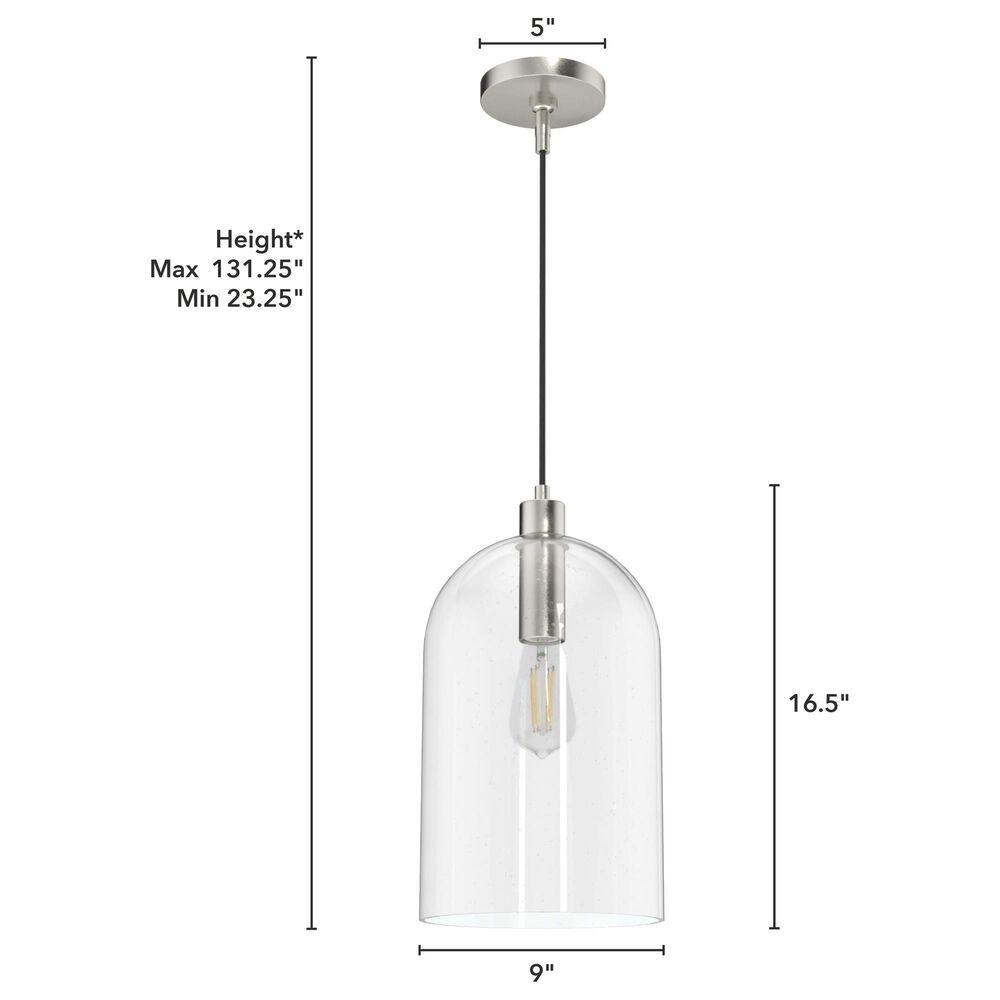 Hunter Lochmeade 1-Light Large Pendant in Brushed Nickel, , large