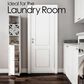 Timberlake Lavish Home 67" Tall Bathroom Storage Cabinet in White/Silver, , large