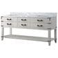 Lexora Home Norwalk 72" Double Bathroom Vanity in White Oak with White Carrara Marble Top  and Rectangle Sink, , large