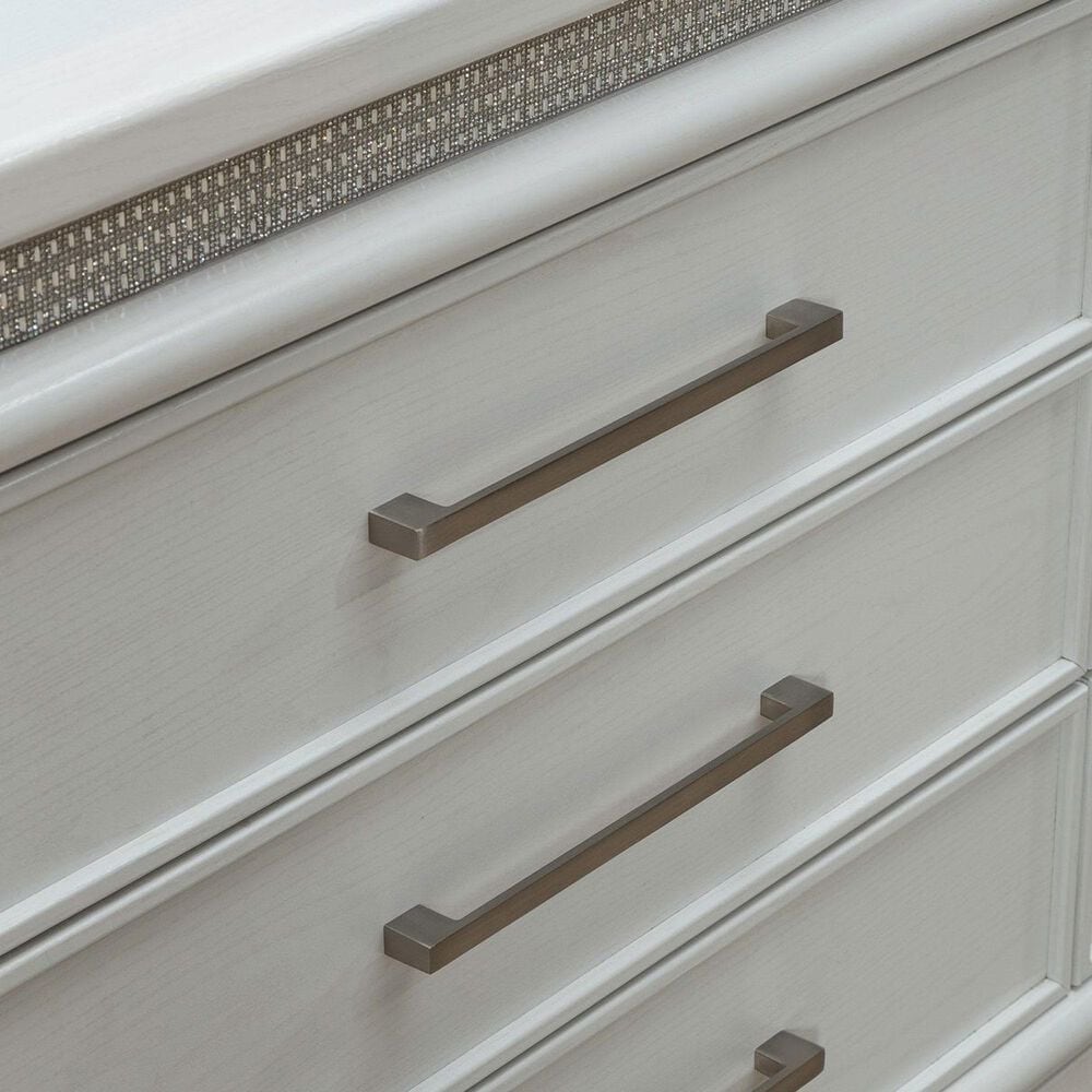 Belle Furnishings Reflections 6-Drawer Dresser Only in Pearl White and Rhinestone, , large