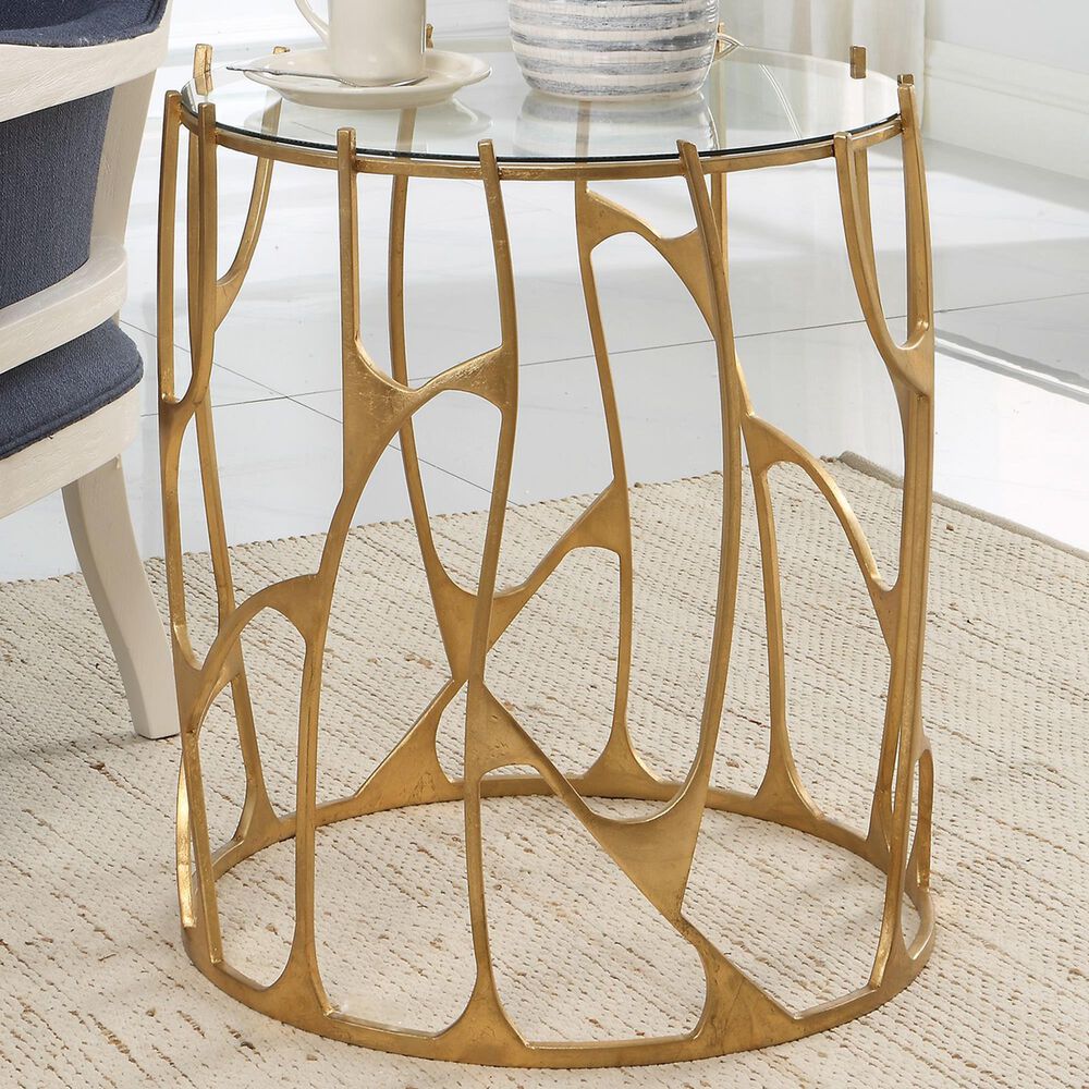 Uttermost Ritual Side Table in Aged Gold, , large