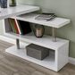 Southern Enterprises Yatesling Corner Desk in White/Chrome, , large