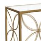 Maple and Jade Contemporary Console Table in Matte Gold, , large