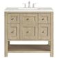 James Martin Vanities Breckenridge 36" Single Vanity in Whitewashed Oak with 3 cm Ethereal Noctis Quartz Top, , large
