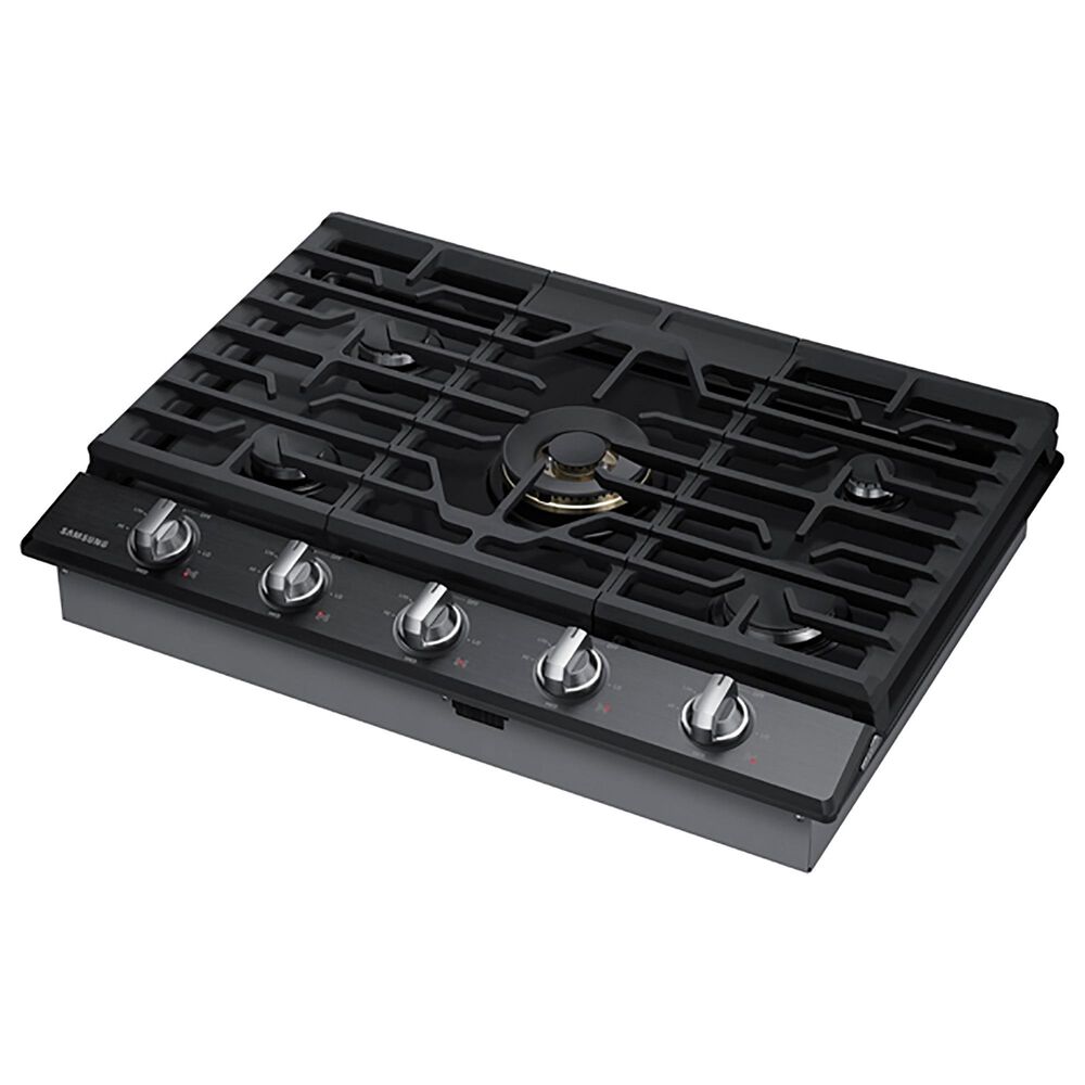 Samsung 2-Piece Kitchen Package with 30&quot; Matte Black Steel Double Wall Oven and 36&quot; Black Stainless Steel Smart Gas Cooktop, , large