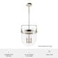 Hunter Karloff 13" 3-Light Pendant in Brushed Nickel, , large