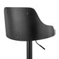 Armen Living Asher Adjustable Barstool in Gray and Black, , large