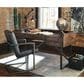 Ashley Starmore 3-Drawer Home Office Desk in Walnut and Dark Bronze, , large