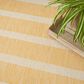 Nourison Positano POS03 Yellow and Ivory 5" x 7" Indoor/Outdoor Area Rug, , large