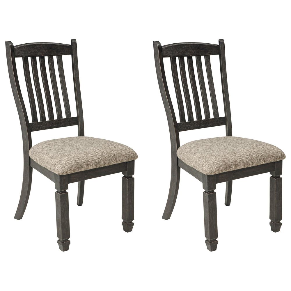 Ashley Tyler Creek Dining Chair Set of 2 in Black and Grayish Brown, , large