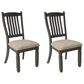 Ashley Tyler Creek Dining Chair Set of 2 in Black and Grayish Brown, , large