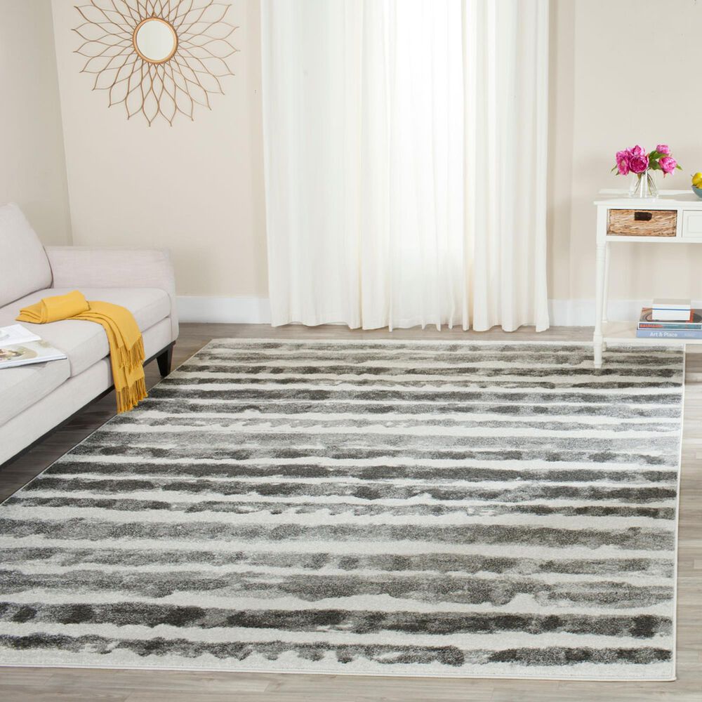 Safavieh Adirondack ADR126N 10&#39; x 14&#39; Ivory and Charcoal Area Rug, , large