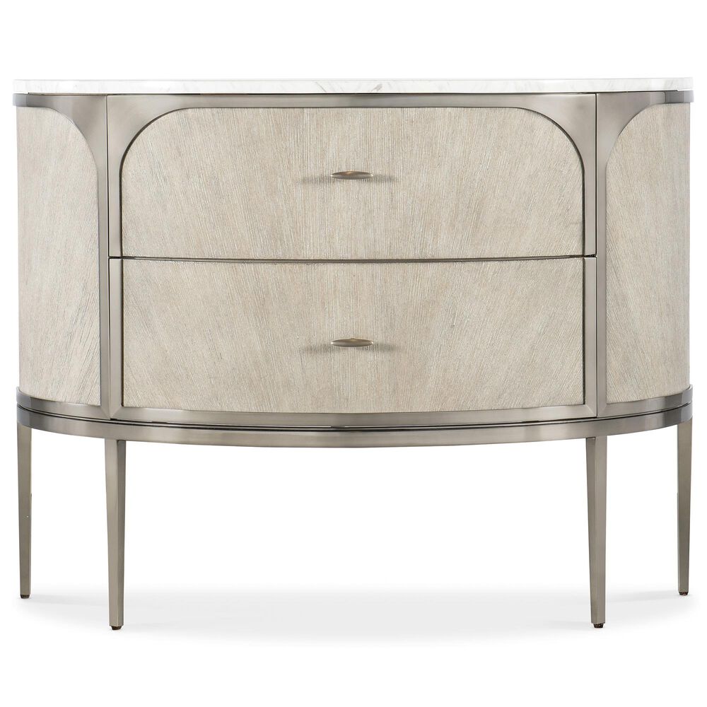 Hooker Furniture Modern Mood 2-Drawer Nightstand in Diamond, Pewter, White and Gray, , large