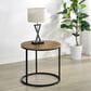 Pacific Landing Lainey Round End Table in Mango and Black, , large