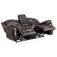 Steve Silver Oportuna Dual-Power Reclining Console Loveseat in Coffee, , large