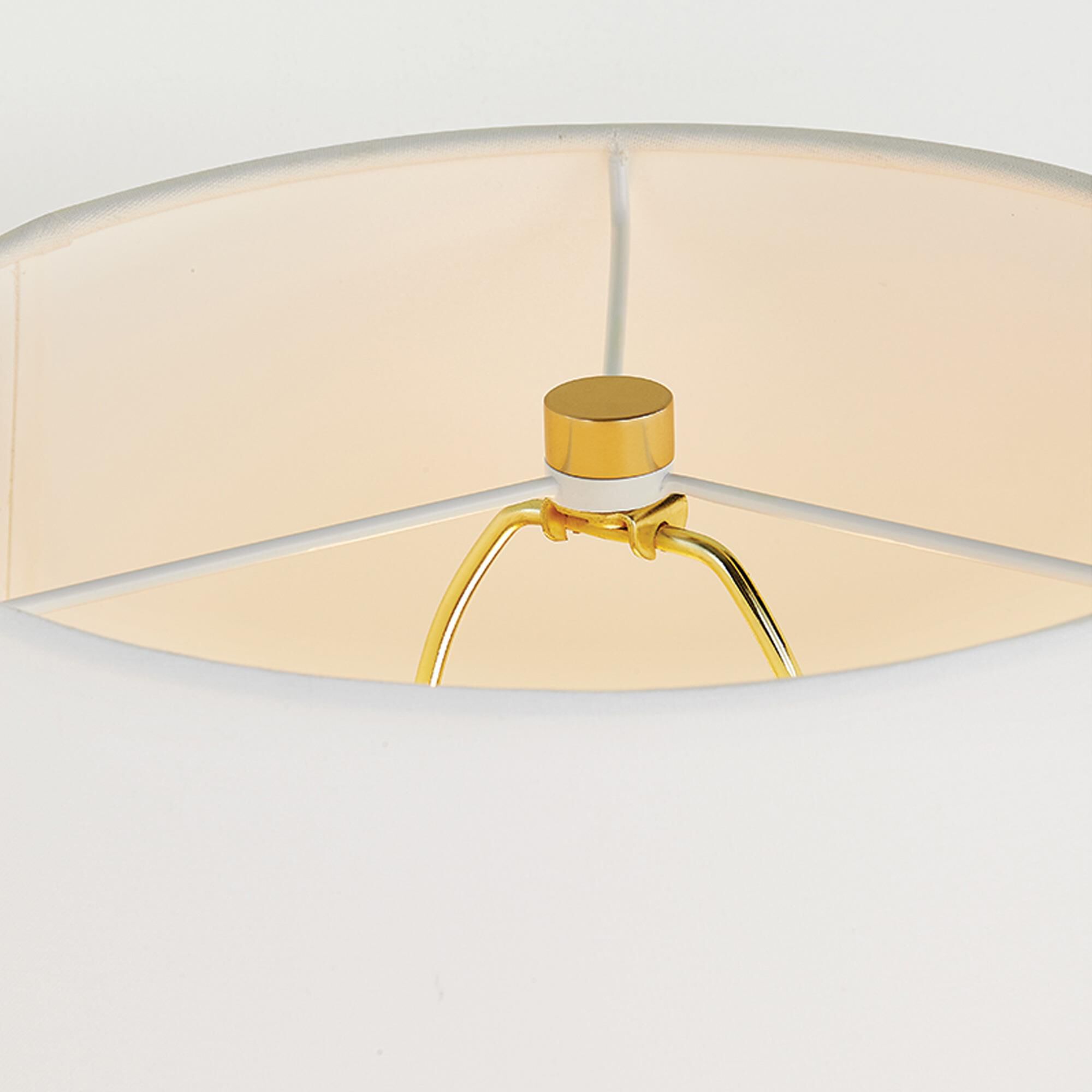 Mitzi Lighting Karla Table Lamp in Aged Brass and Sea Salt