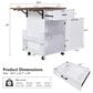 HOMLUX 39" Outdoor Kitchen Island in White, , large