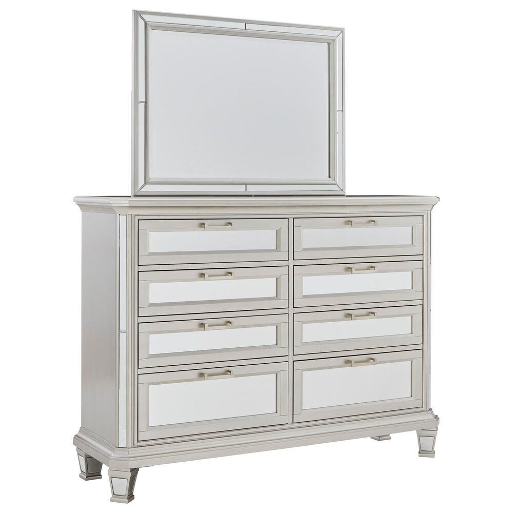 Signature Design by Ashley Lindenfield Dresser and Mirror in Silver, , large