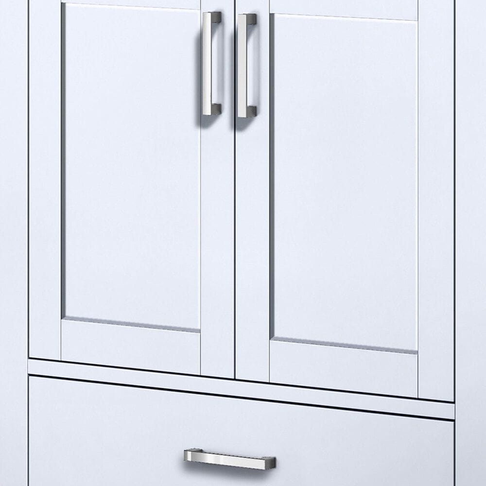 Lexora Home Jacques 30&quot; Single Bathroom Vanity in Navy Blue with 2 cm White Quartz Top, Rectangular Sink and 28&quot; Mirror, , large