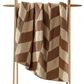 Sunday Citizen Chevron Throw in Chestnut and Biscotti, , large