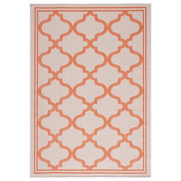 Safavieh Bermuda 8" x 10" Ivory and Rust Indoor/Outdoor Area Performance Rug, , large