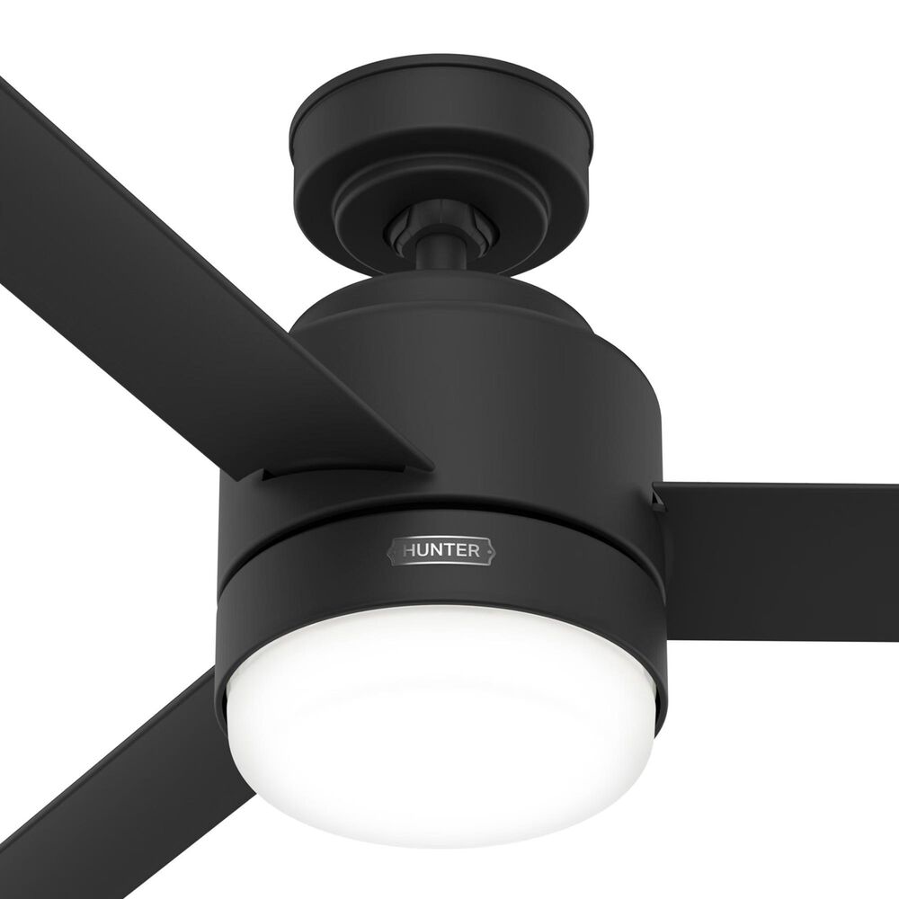 Hunter Gilmour 44&quot; Outdoor Ceiling Fan with LED Lights in Matte Black, , large