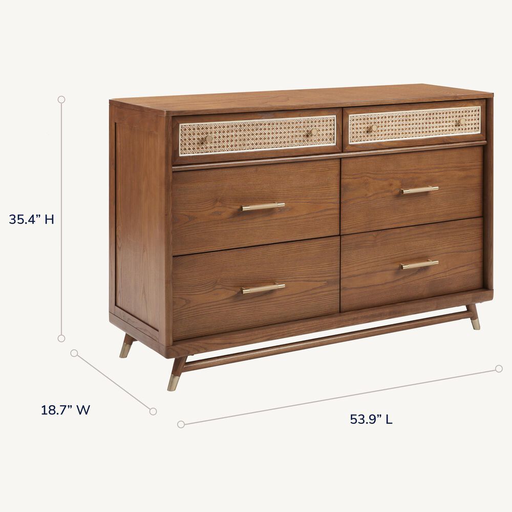 Maxi Cosi Kindred Everheart 6-Drawer Dresser in Walnut Ash, , large