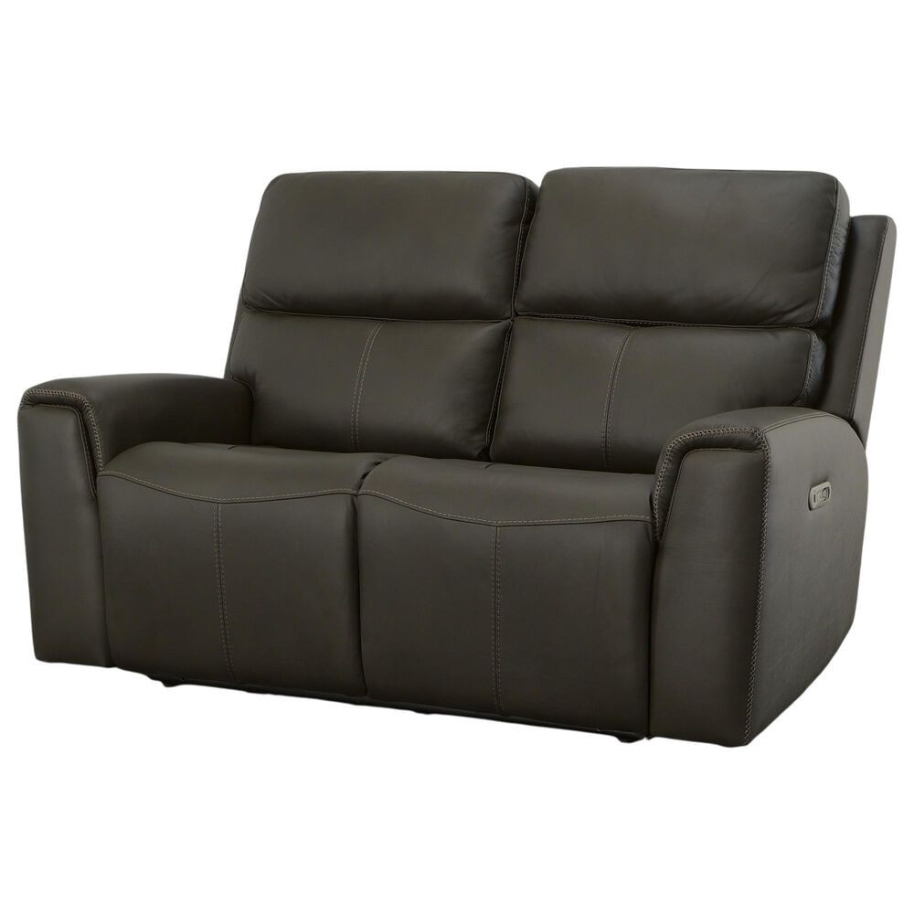 Flexsteel Jarvis Power Reclining Loveseat with Headrests in Mica, , large