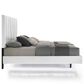 New Heritage Europa 5 Piece Wood King Panel Bedroom Set with Chest and Nightstand in White, , large