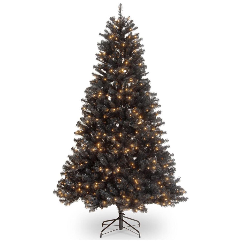 National Tree 6.5" North Valley Black Spruce Tree with White Lights, , large