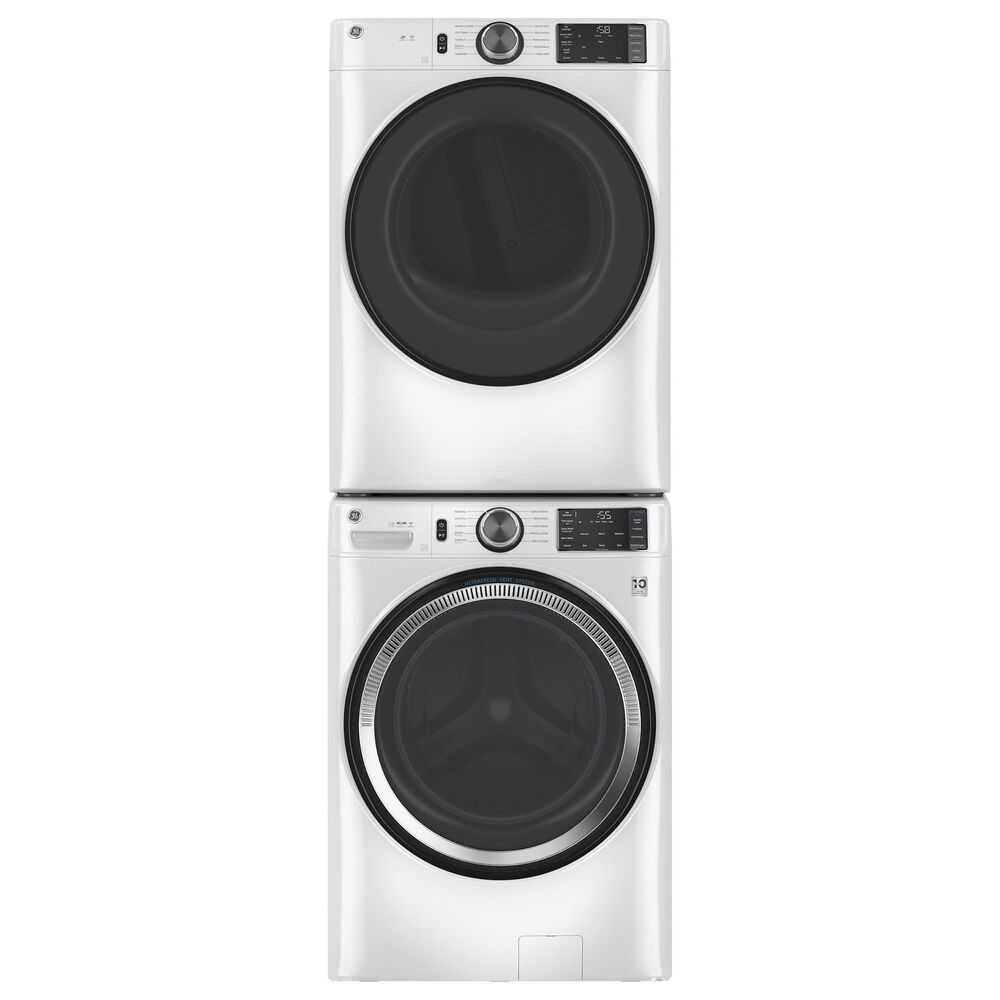 GE Appliances 4.8 Cu. Ft. Front Load Washer and 7.8 Cu. Ft. Electric Dryer Laundry Pair in White, , large