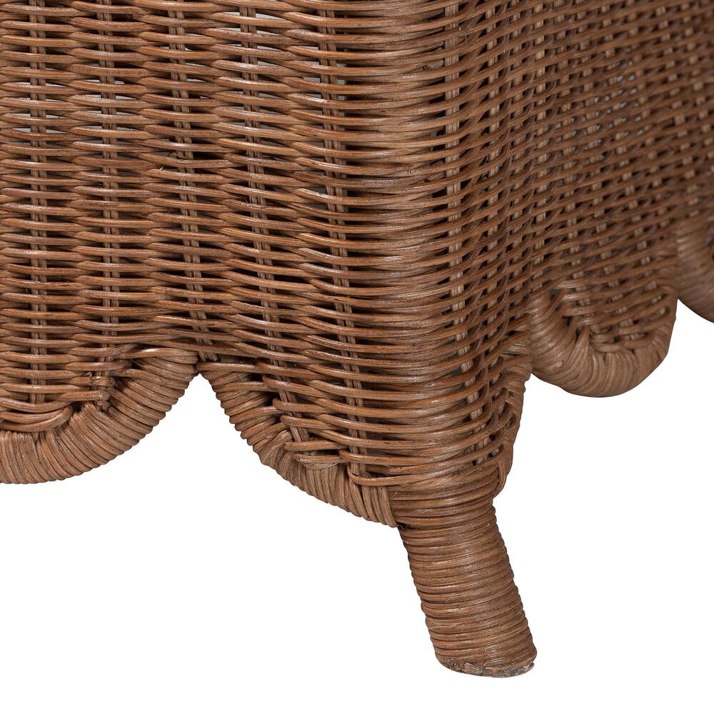 Baxton Studio Detta Arm Chair with Rolled Arms in Neutral, , large