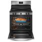 Frigidaire 4-Piece Kitchen Package with 25.6 Cu. Ft. Side-by-Side Refrigerator and 5.3 Cu. Ft. Electric Range in Stainless Steel, , large