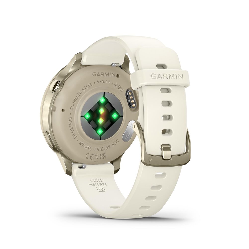 Garmin Venu 4  41 mm Lunar Gold with Bone Silicone Band, , large