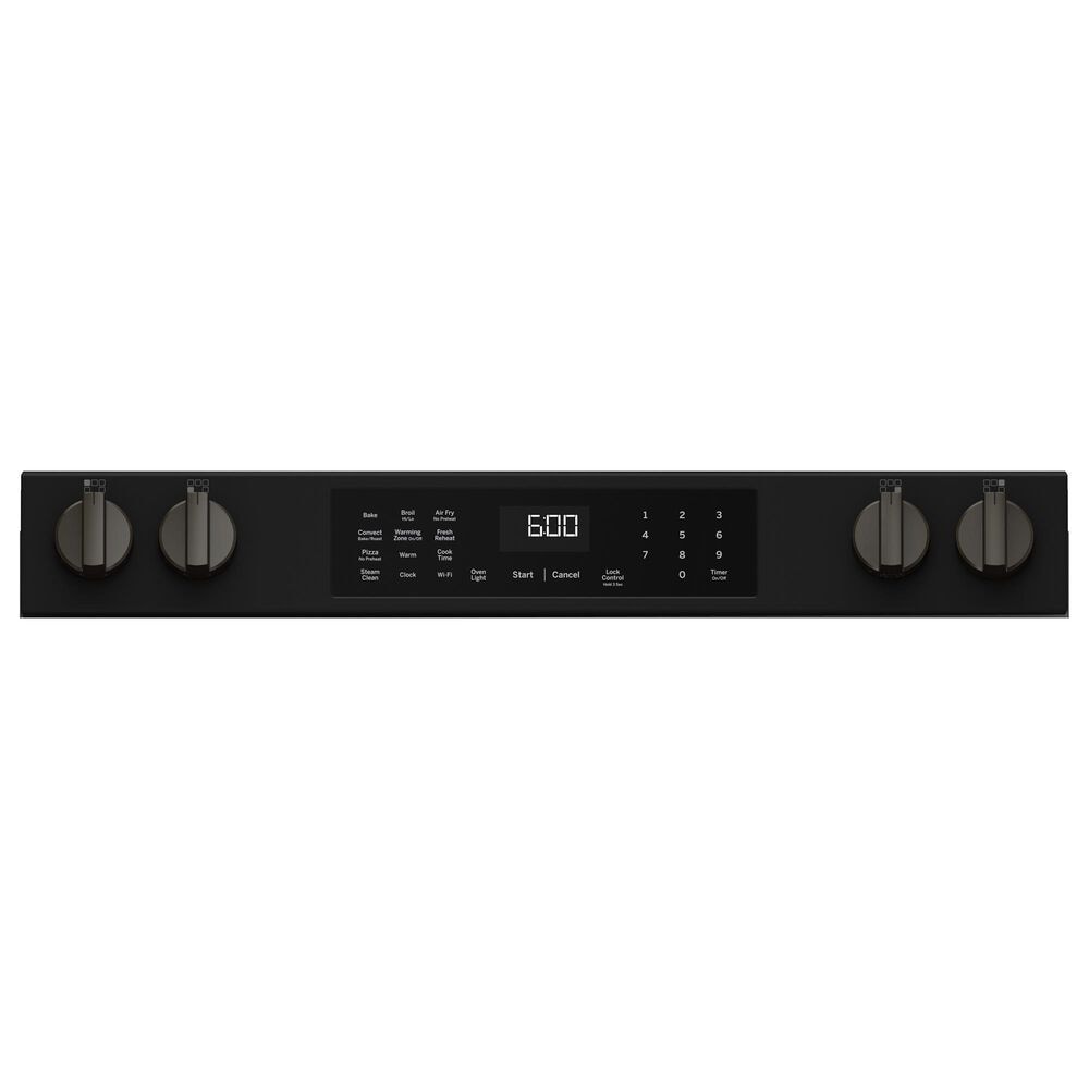 GE Appliances 30" Slide-In Electric Convection Range with No Preheat Air Fry in Fingerprint Resistant Black Slate, , large