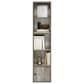 HOMLUX 5-Tier Shelf Bookcase with Door Storage Cabinet in French Oak, , large