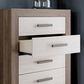 Ashley Sharnari 5-Drawer Chest in Antique White and Gray Brown, , large