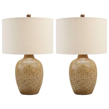 Ashley Jairgan Table Lamp in Antiqued Tan and Black (Set of 2), , large