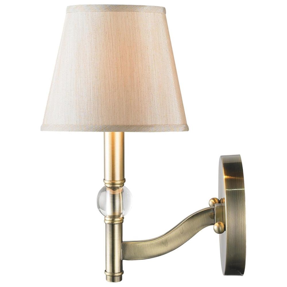 Golden Lighting Waverly 1-Light Wall Sconce in Aged Brass, , large