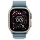 Apple Watch Ultra 3 (GPS+Cellular) 49mm Titanium Case with Light Blue Alpine Loop - Large in Natural and 2-Year AppleCare+, , large