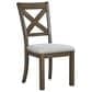 Ashley Moriville Dining Chair with Beige Cushion in Grayish Brown, , large