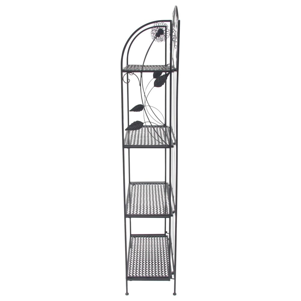 Maple and Jade 66&quot; Traditional Bakers Rack in Black, , large