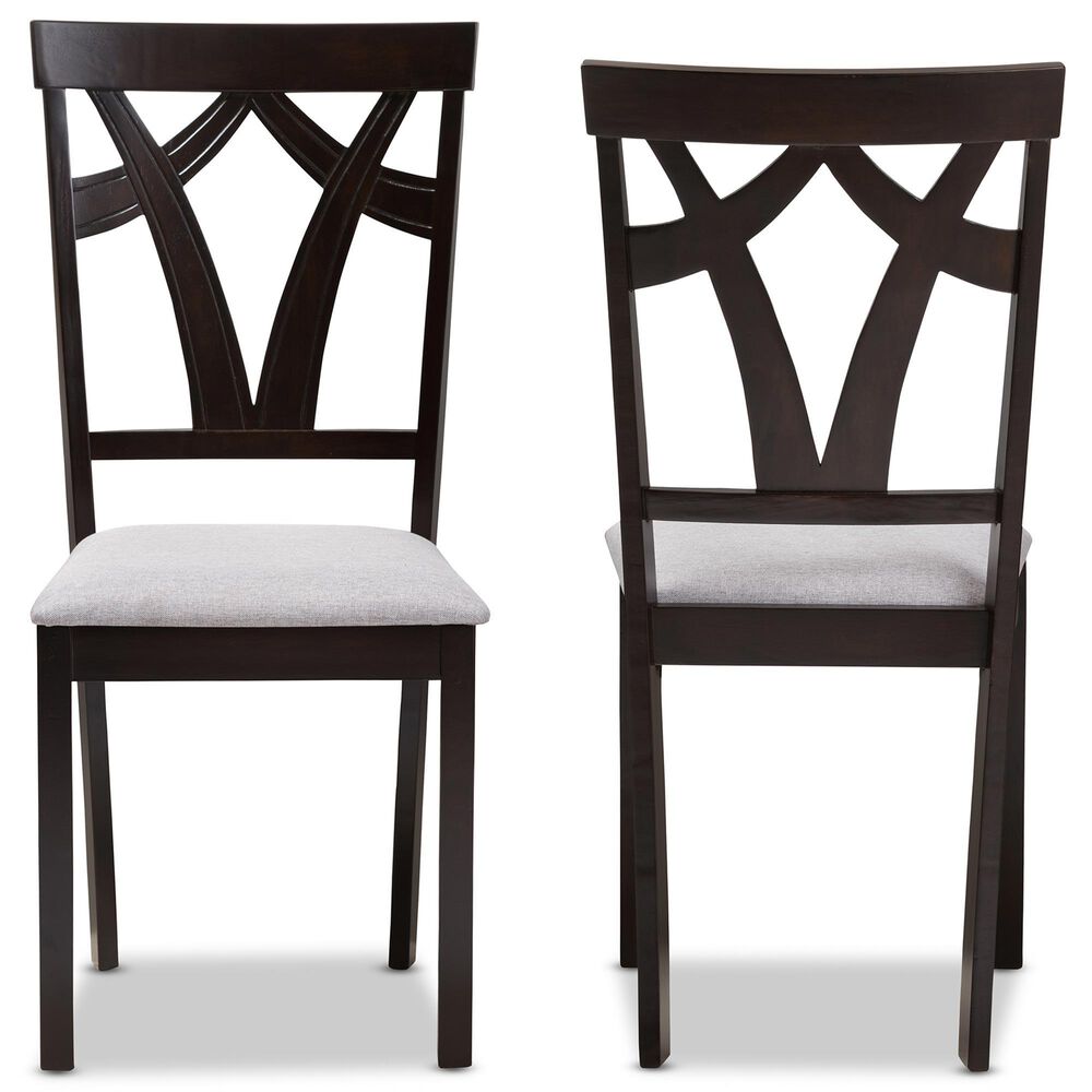 Baxton Studio Sylvia Side Chair in Dark Brown (Set of 2), , large
