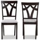 Baxton Studio Sylvia Side Chair in Dark Brown (Set of 2), , large