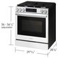 Samsung Bespoke 6.0 Cu. Ft. Smart Slide-In Gas Range with True Convection in White Glass, , large